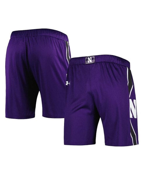 Шорты баскетбольные Under Armour Purple Northwestern Wildcats Logo (мужские)