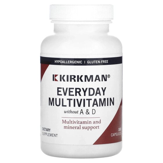 Everyday Multivitamin without A & D, 180 Capsules