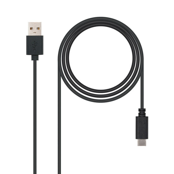 Кабель USB A — USB-C NANOCABLE USB 2.0, 1m Чёрный 1 m