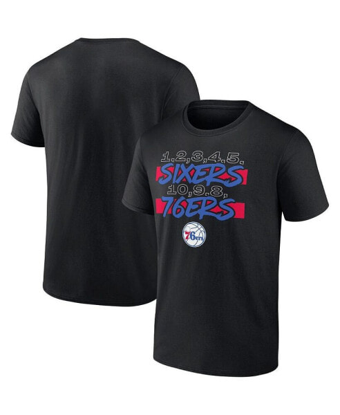 Men's Black Philadelphia 76ers Count Hometown Collection T-shirt