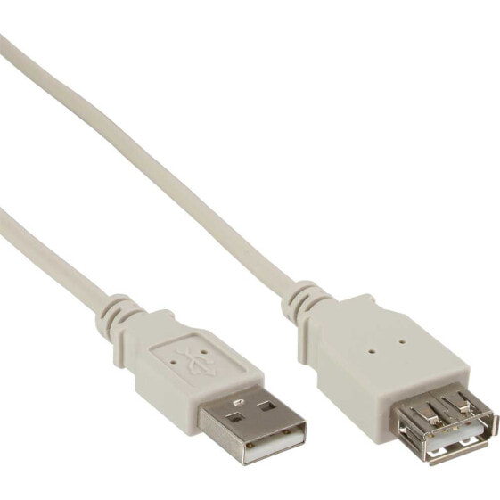 InLine 34602X USB кабель 2 m 2.0 USB A Бежевый