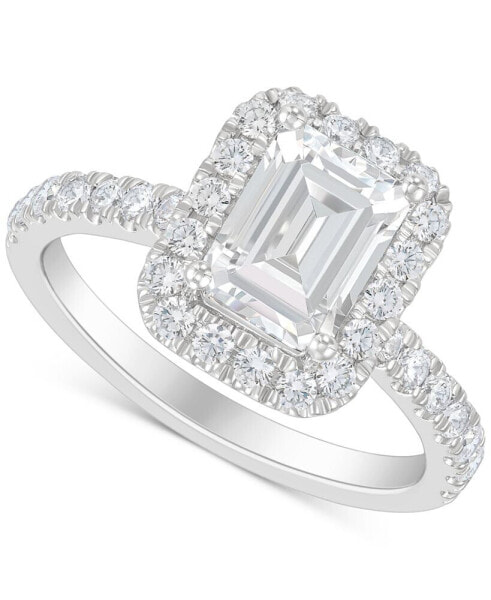 Кольцо Grown With Love Diamond Emerald Halo Engagement