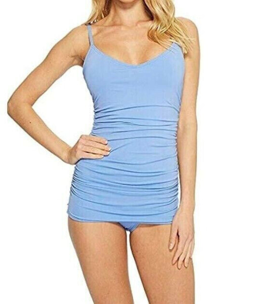 Vince Camuto 241442 Womens Riviera Solids One Piece Swimwear Dress Blue Size 8