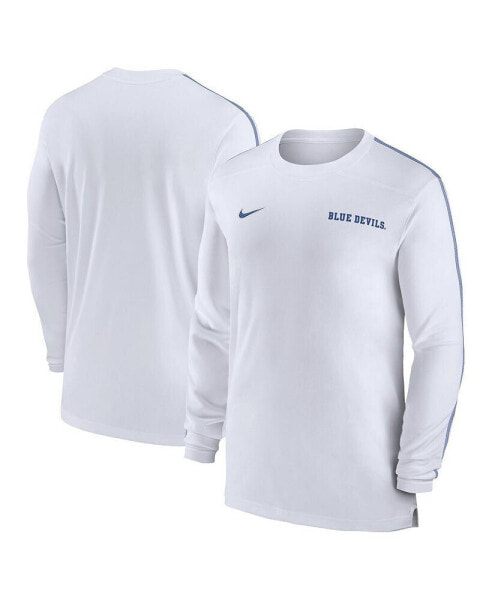 Men's Duke Blue Devils 2024 Sideline Coach UV Performance Long Sleeve T-Shirt