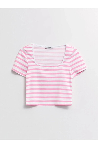 Футболка LC WAIKIKI Striped Short Crop