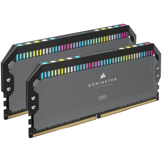 Corsair Dominator Platinum RGB DDR5-6000 RAM, CL36, EXPO - 32 GB Dual-Kit, grau