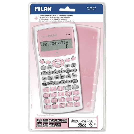 MILAN Blister Pack M240 Scientific Calculator + Edition Series Pink Colour