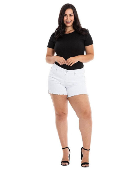 Plus Size Side Vent Shorts