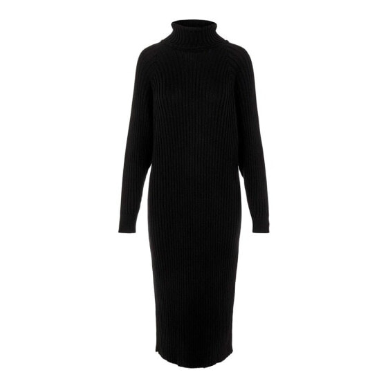 YAS Mavi Roll Neck Long Sleeve Midi Dress