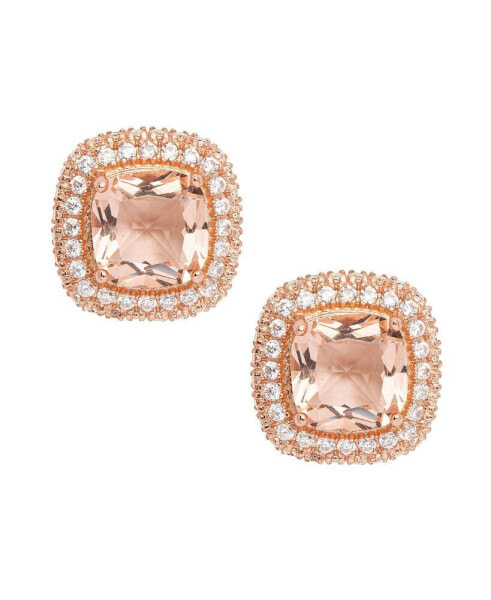 Серьги Macy's Rose Gold Plated Morganite