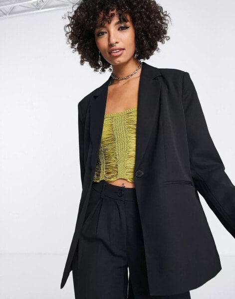 Reclaimed Vintage oversized blazer in black