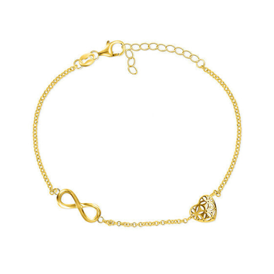 Stylish gold-plated bracelet with ornaments BRC33Y