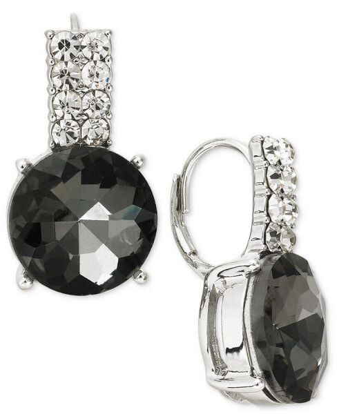 Silver-Tone Color Crystal Drop Earrings, Created for Macy's