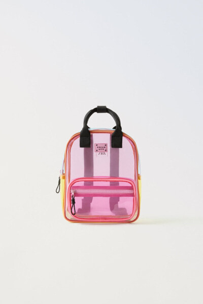 Multicoloured vinyl mini backpack