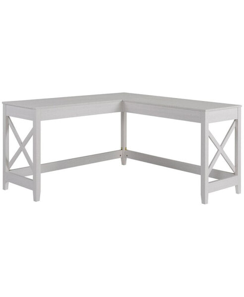 57" Home Office L Shaped Corner Writing Desk Table Workstation, White