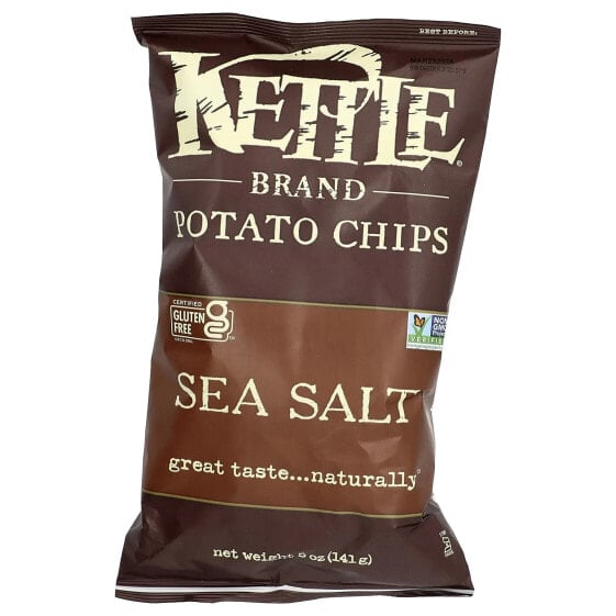 Kettle Foods, картофельные чипсы, с морской солью, 141 г (5 унций)