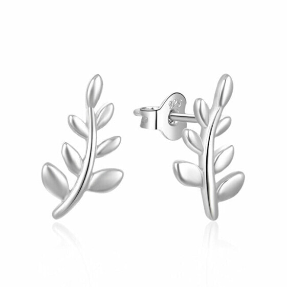 Charming longitudinal earrings made of silver E0002417
