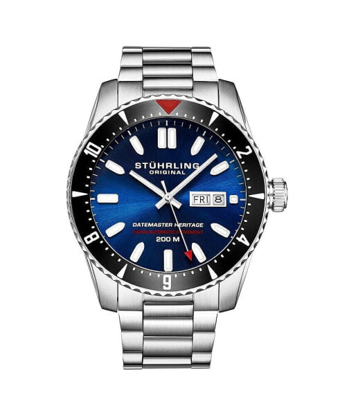 Men's Aquadiver Silver-tone Stainless Steel , Blue Dial , 51mm Round Watch