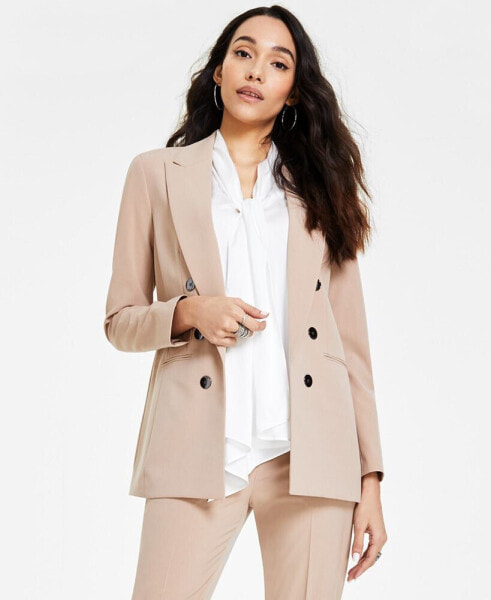 Women's Faux Double-Breasted Boyfriend Jacket, Created for Macy's