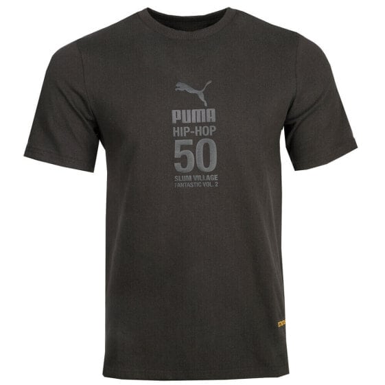 Puma Graphic Crew Neck Short Sleeve T-Shirt X Sv Mens Black Casual Tops 62328901