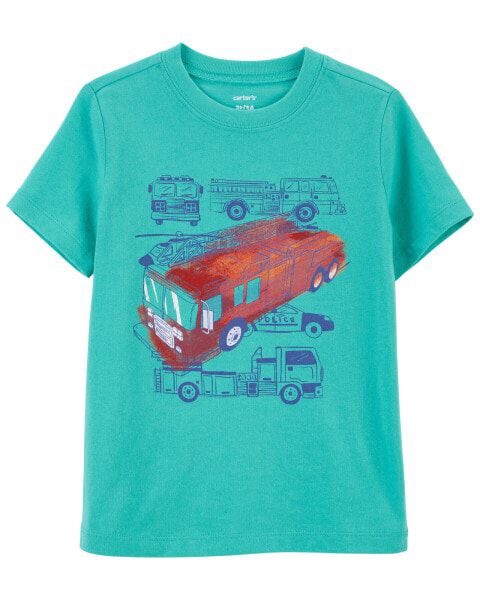 Toddler Firetruck Police Graphic Tee 5T