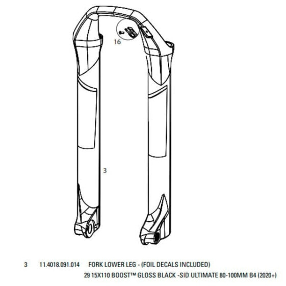 ROCKSHOX B4 80-100 mm 29´´ Boost Ultimate Fork Lower Leg