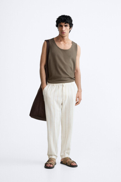 Textured rustic trousers