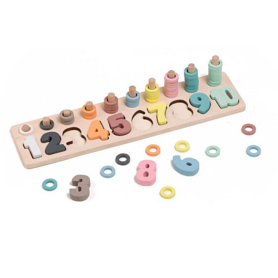 EUREKAKIDS Wooden nesting puzzle to learn to count
