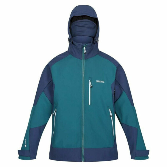 Men's Sports Jacket Regatta Hewitts VII Blue Green Hood