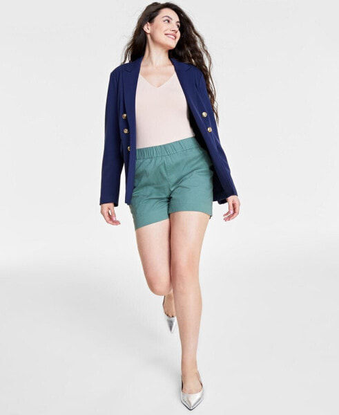 Women's High-Rise Pull-On Chino Shorts, Created for Macy's