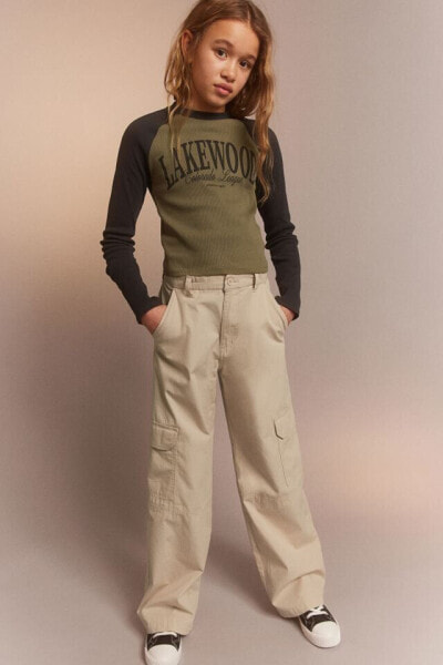 Wide-leg Cargo Pants