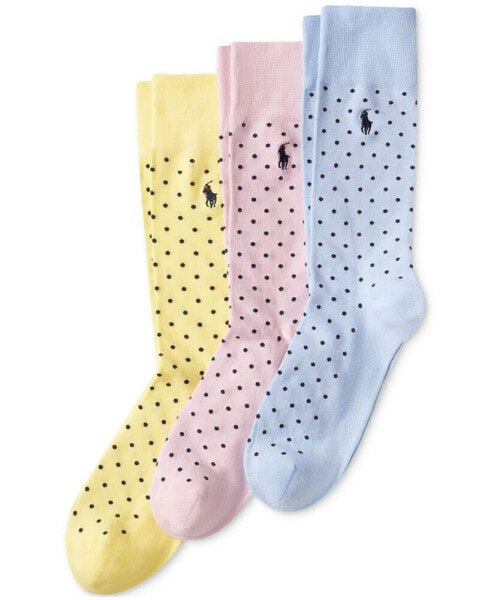 Men's 3-Pk. Classic Dot Dress Socks