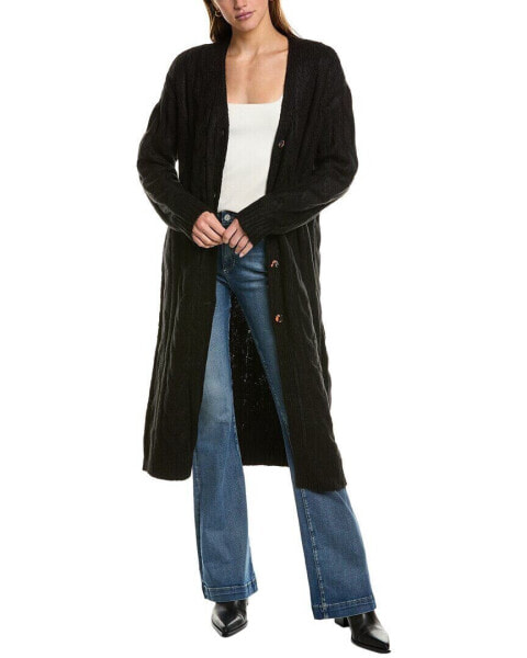 Chaser Cable Knit Bridge Long Cardigan Women's