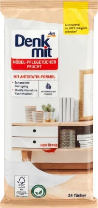 Feuchte Reinigungstücher für Möbel, 24 St