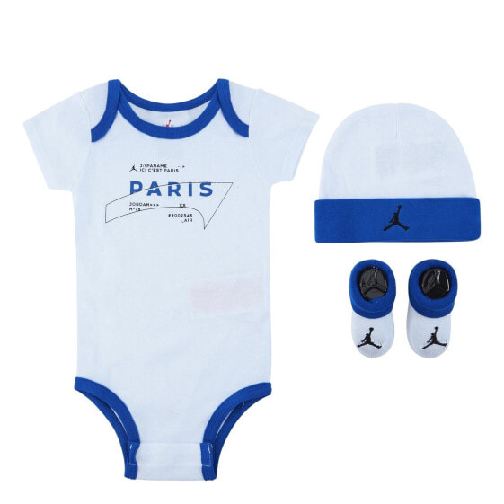 [NJ0517-001] Baby Air Jordan Bodysuit, Hat and Booties 3-PC Box Set 'PARIS'