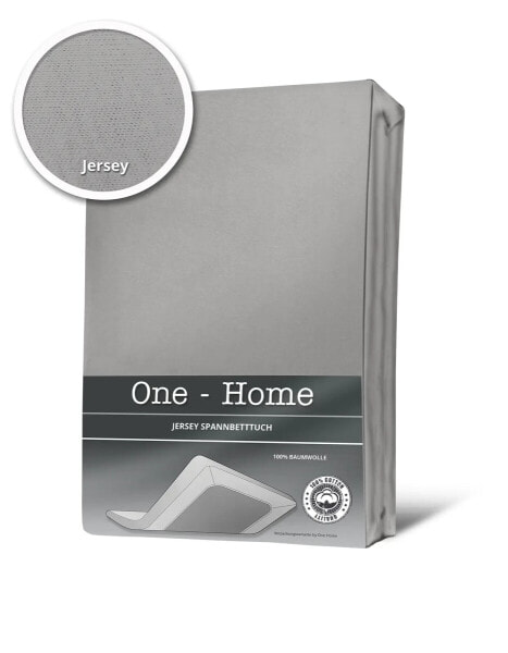 Простыня One-Home Jersey серебряная 90 x 200 см
