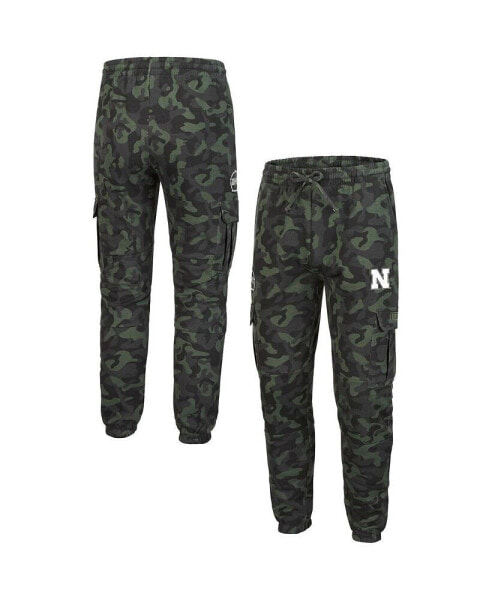 Men's Camo Nebraska Huskers Logo OHT Military-Inspired Appreciation Code Fleece Pants