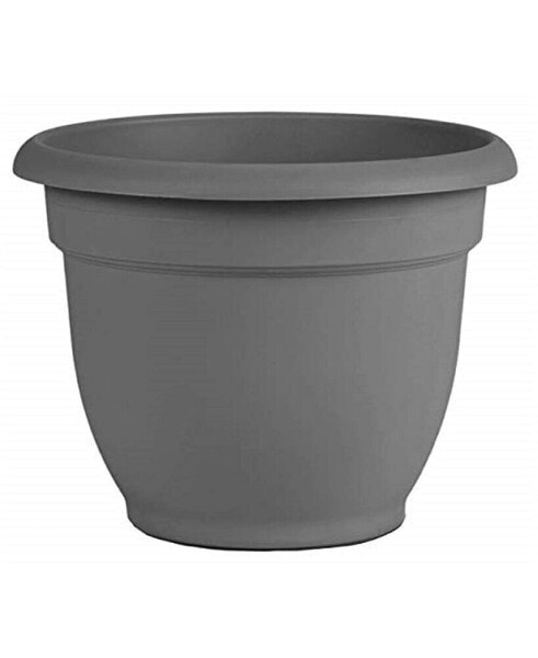 AP12908 Ariana Planter with Self-Watering Disk, Charcoal - 12 inches