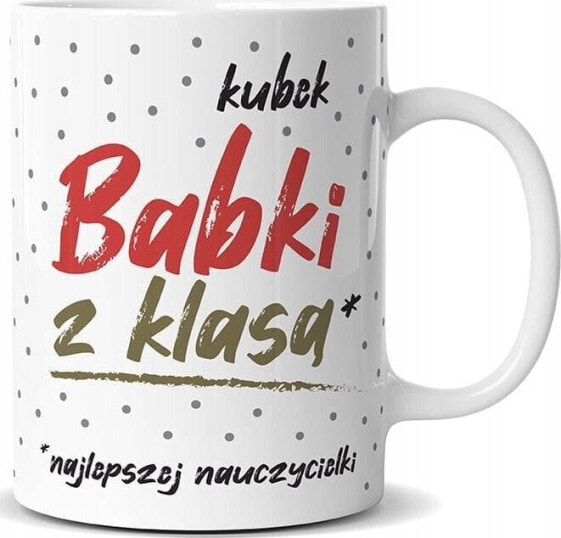 KUKARTKA Kubek Premium Babka z klas± (najlepszy nauczyciel)