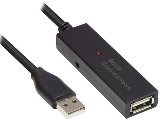 Good Connections GC-M0132 - 10 m - USB A - USB A - USB 2.0 - 480 Mbit/s - Black