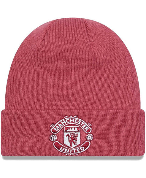 Men's Pink Manchester United Seasonal Cuffed Knit Hat