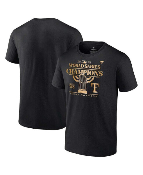 Men's Black Texas Rangers 2023 World Series Champions Parade T-shirt