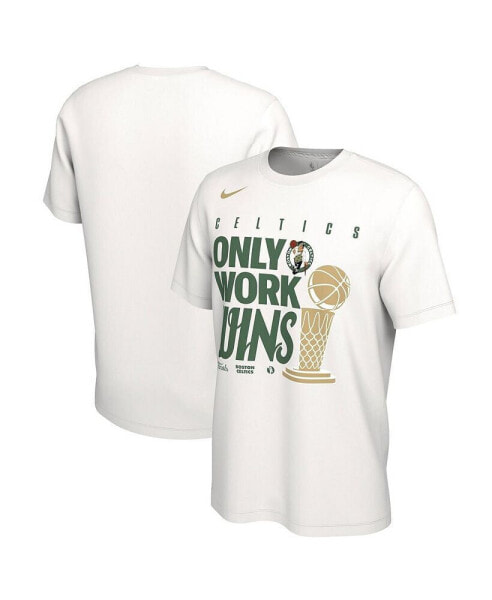 Men's White Boston Celtics 2024 NBA Finals Champions Celebration Parade T-Shirt