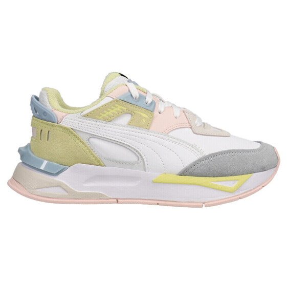 Puma Mirage Sport Pastel Lace Up Womens Green, Grey, Pink, White Sneakers Casua