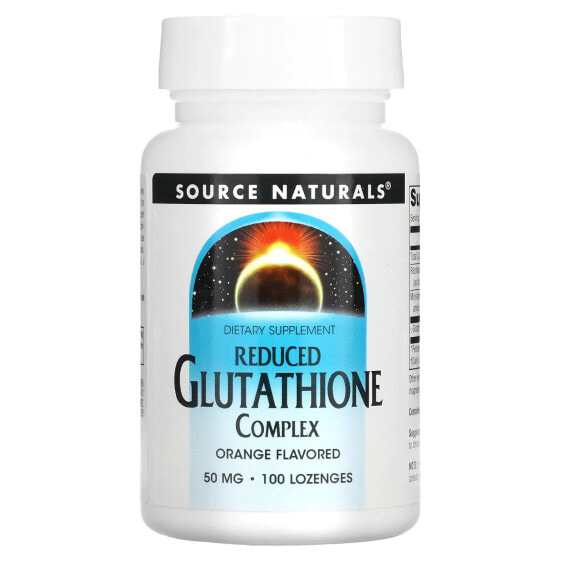 Антиоксидант БАД Source Naturals Reduced Glutathione Complex, апельсиновый, 50 мг, 100 таблеток