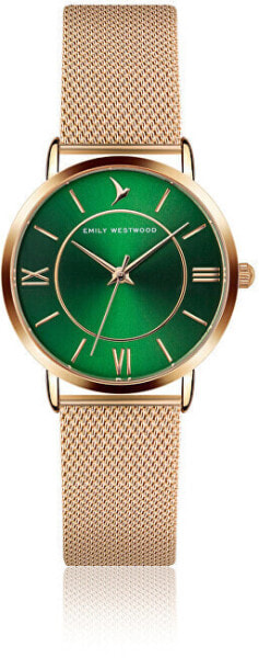 Green Sunray Mesh Watch EGF-3218