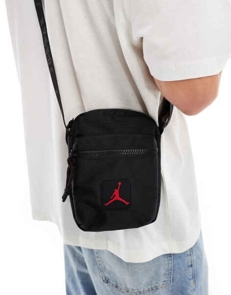 Jordan logo crossbody bag in black