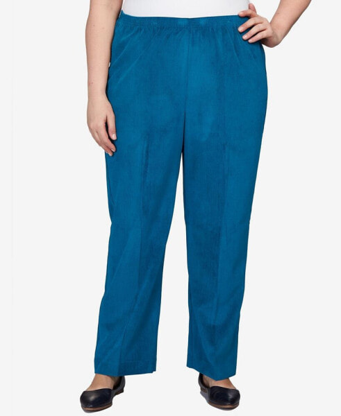 Plus Size Classics Stretch Waist Corduroy Average Length Pants