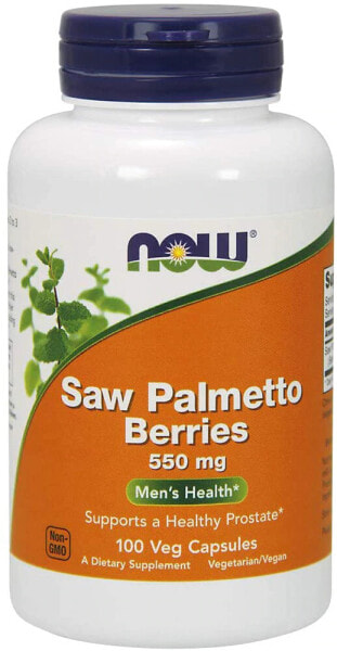 Now Foods Saw Palmetto Berries  Ягоды серенои для здоровья предстательной железы  550 мг 100 капсул