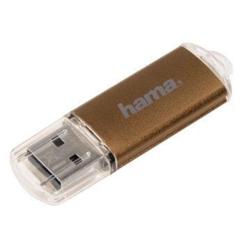 Hama 32GB Laeta - 32 GB - USB Type-A - 2.0 - 10 MB/s - Cap - Brown,Transparent